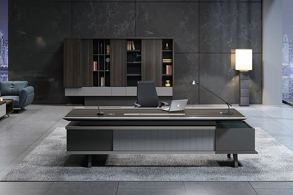 现代极简老板办公班台-博跃系列-沃美斯品牌-美女污网站家具